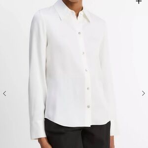 Vince Elegant Cream Button Down Shirt